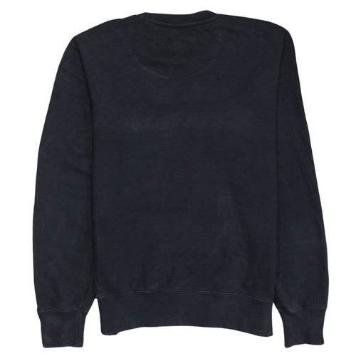 Champion Men Black Small Pullover Sweatshirt Embroidered Logo Cotton