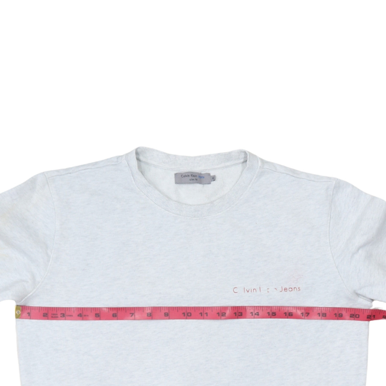 Calvin Klein Jeans Men's Grey Slim Fit Crew Neck Sweatshirt M