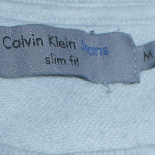 Calvin Klein Jeans Men's Grey Slim Fit Crew Neck Sweatshirt M