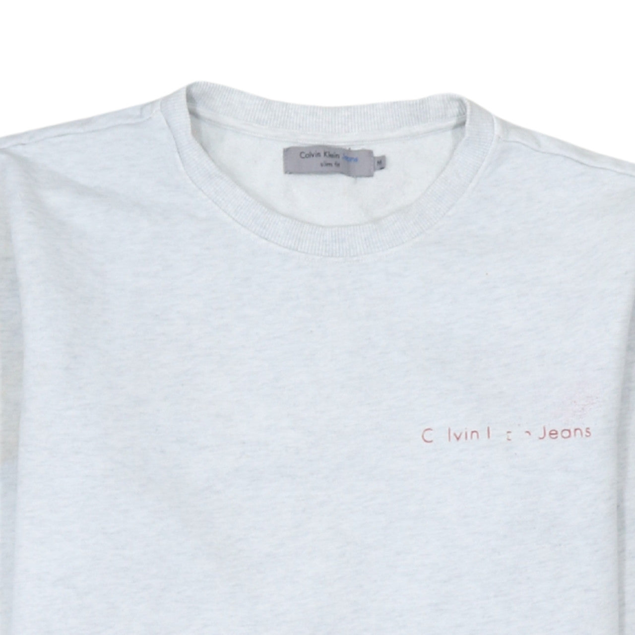Calvin Klein Jeans Men's Grey Slim Fit Crew Neck Sweatshirt M