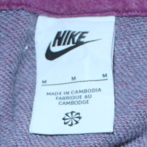 Nike Women's Purple Pullover Hoodie Medium Cotton Blend