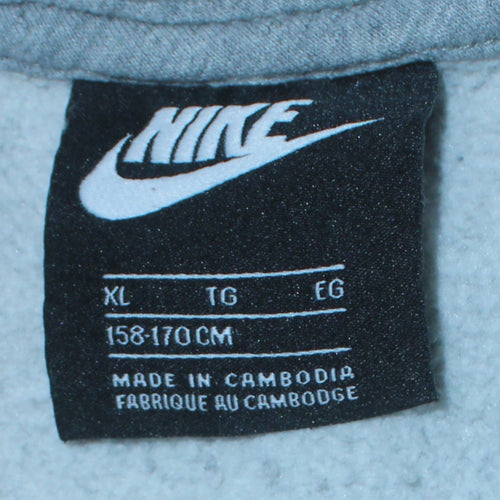 Nike Boys Grey XL Fleece Pullover Logo Sweatshirt
