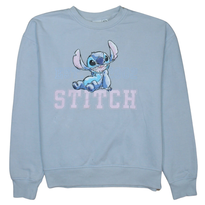 Primark Disney Women Blue Stitch Pullover Sweatshirt Size S