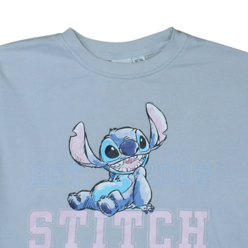 Primark Disney Women Blue Stitch Pullover Sweatshirt Size S