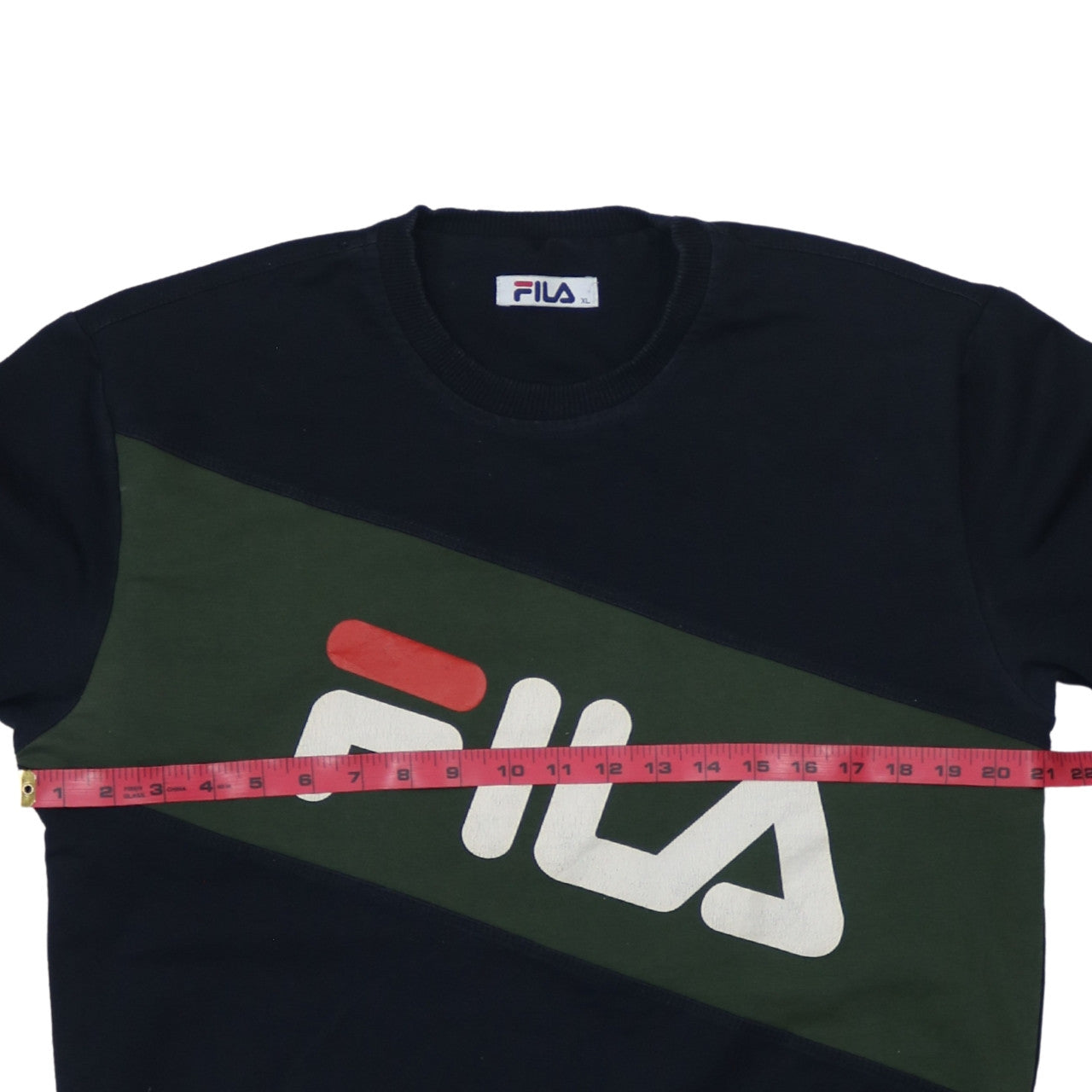 Fila Men Blue XL Pullover Sweatshirt Crew Neck Logo Graphic