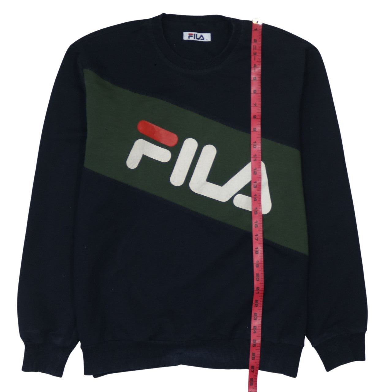 Fila Men Blue XL Pullover Sweatshirt Crew Neck Logo Graphic