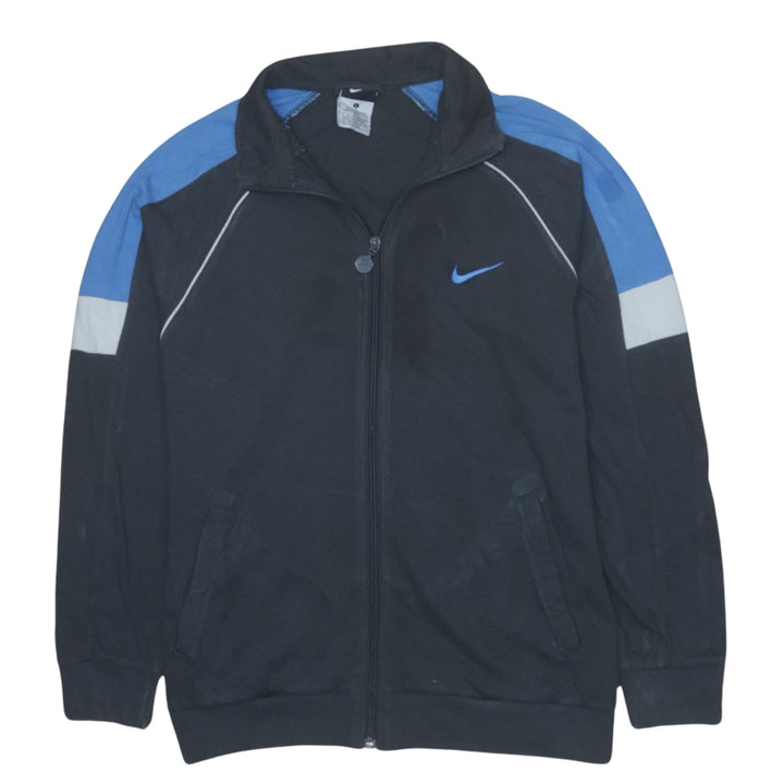 Nike Boys Black Blue Track Jacket Zip-Up Sportswear 12-13 Years