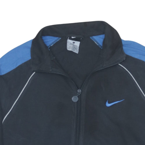 Nike Boys Black Blue Track Jacket Zip-Up Sportswear 12-13 Years