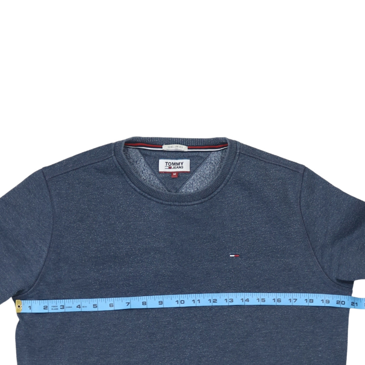 Tommy Jeans Men Blue Regular Fit Crew Neck Sweatshirt M