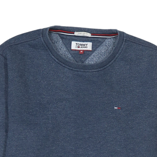 Tommy Jeans Men Blue Regular Fit Crew Neck Sweatshirt M
