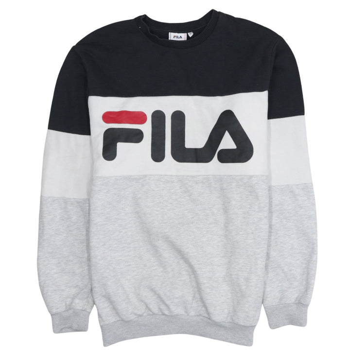 Fila Men's Multicoloured Crew Neck Logo Sweatshirt Size S
