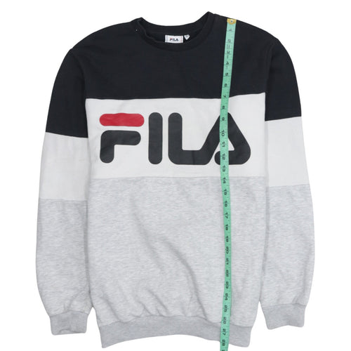 Fila Men's Multicoloured Crew Neck Logo Sweatshirt Size S