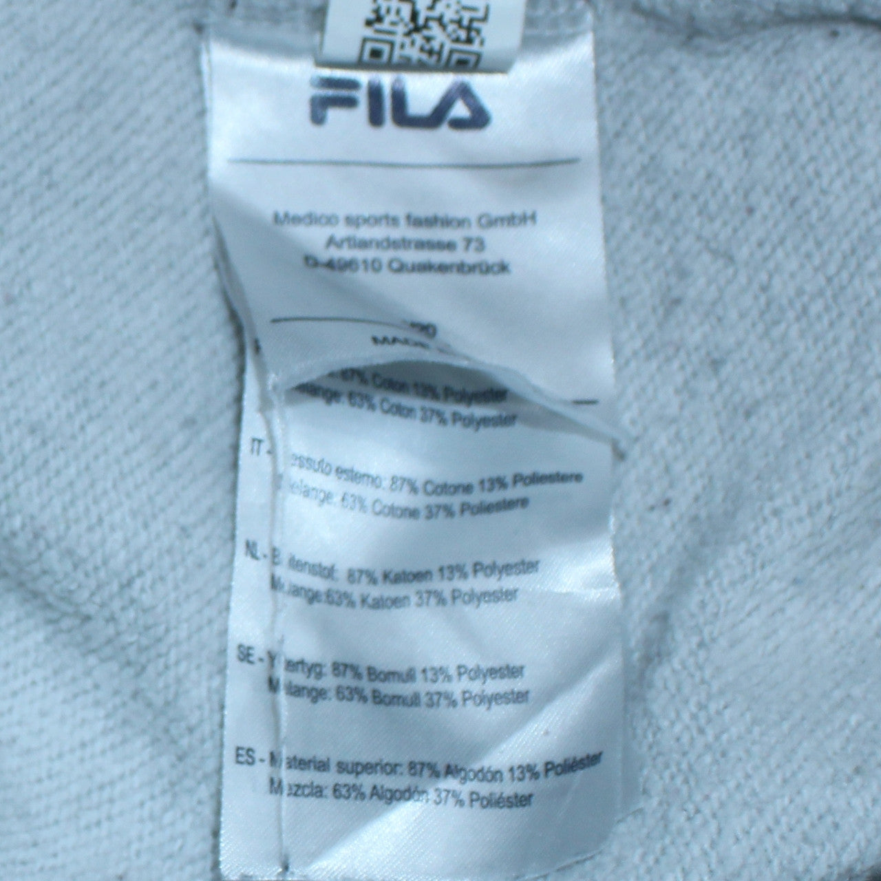Fila Men's Multicoloured Crew Neck Logo Sweatshirt Size S