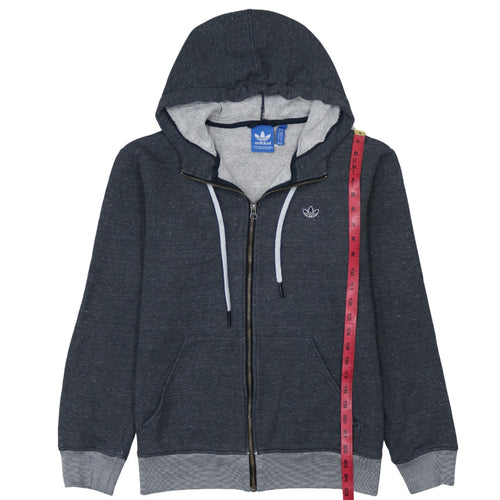 Adidas Mens Grey Full Zip Hoodie Size M Regular Fit
