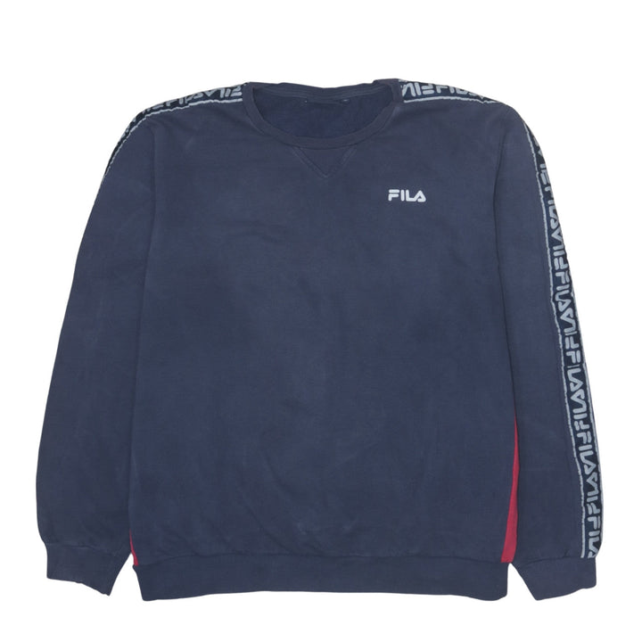 Fila Men's Blue XL Pullover Sweatshirt Crew Neck Logo Sportswear