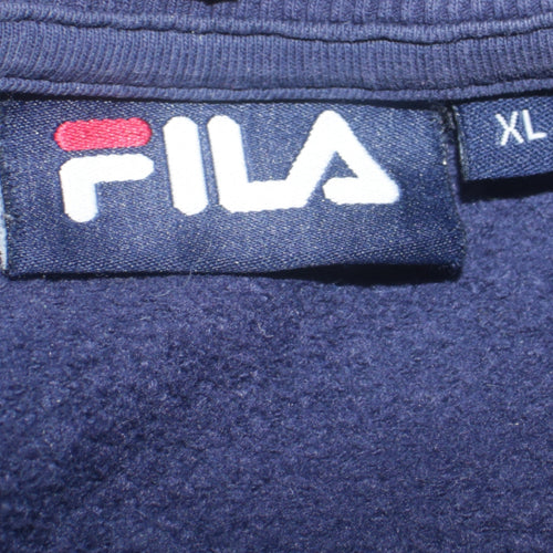 Fila Men's Blue XL Pullover Sweatshirt Crew Neck Logo Sportswear