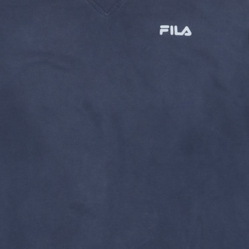 Fila Men's Blue XL Pullover Sweatshirt Crew Neck Logo Sportswear