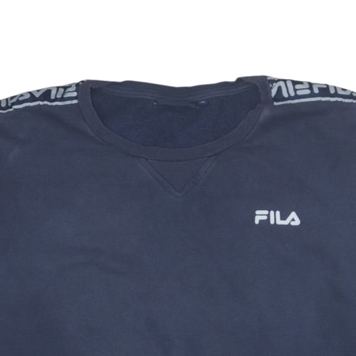Fila Men's Blue XL Pullover Sweatshirt Crew Neck Logo Sportswear