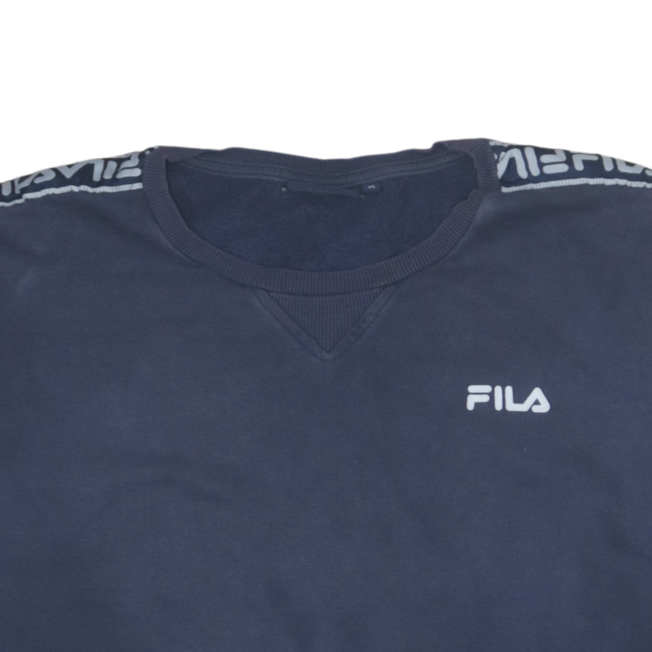 Fila Men's Blue XL Pullover Sweatshirt Crew Neck Logo Sportswear