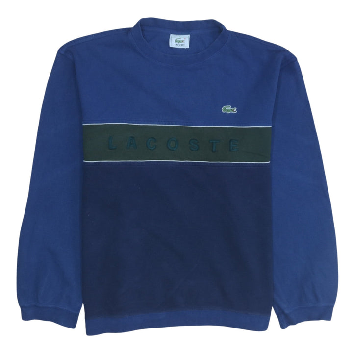 Lacoste Men's Blue Embroidered Logo Sweatshirt L Regular Fit