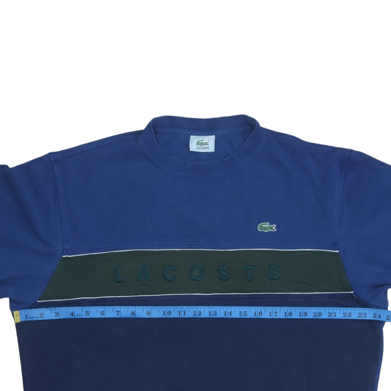 Lacoste Men's Blue Embroidered Logo Sweatshirt L Regular Fit
