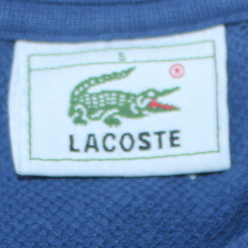 Lacoste Men's Blue Embroidered Logo Sweatshirt L Regular Fit
