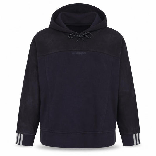 Front view of Adidas women’s black, size UK 10, pullover hoodie sweatshirt