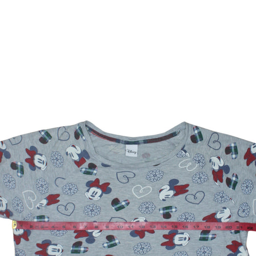Disney Tu Womens Grey Minnie Mouse Pullover Sweatshirt Size 12