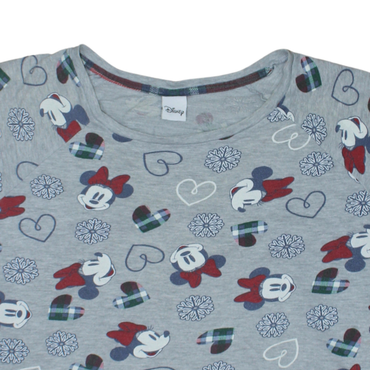 Disney Tu Womens Grey Minnie Mouse Pullover Sweatshirt Size 12