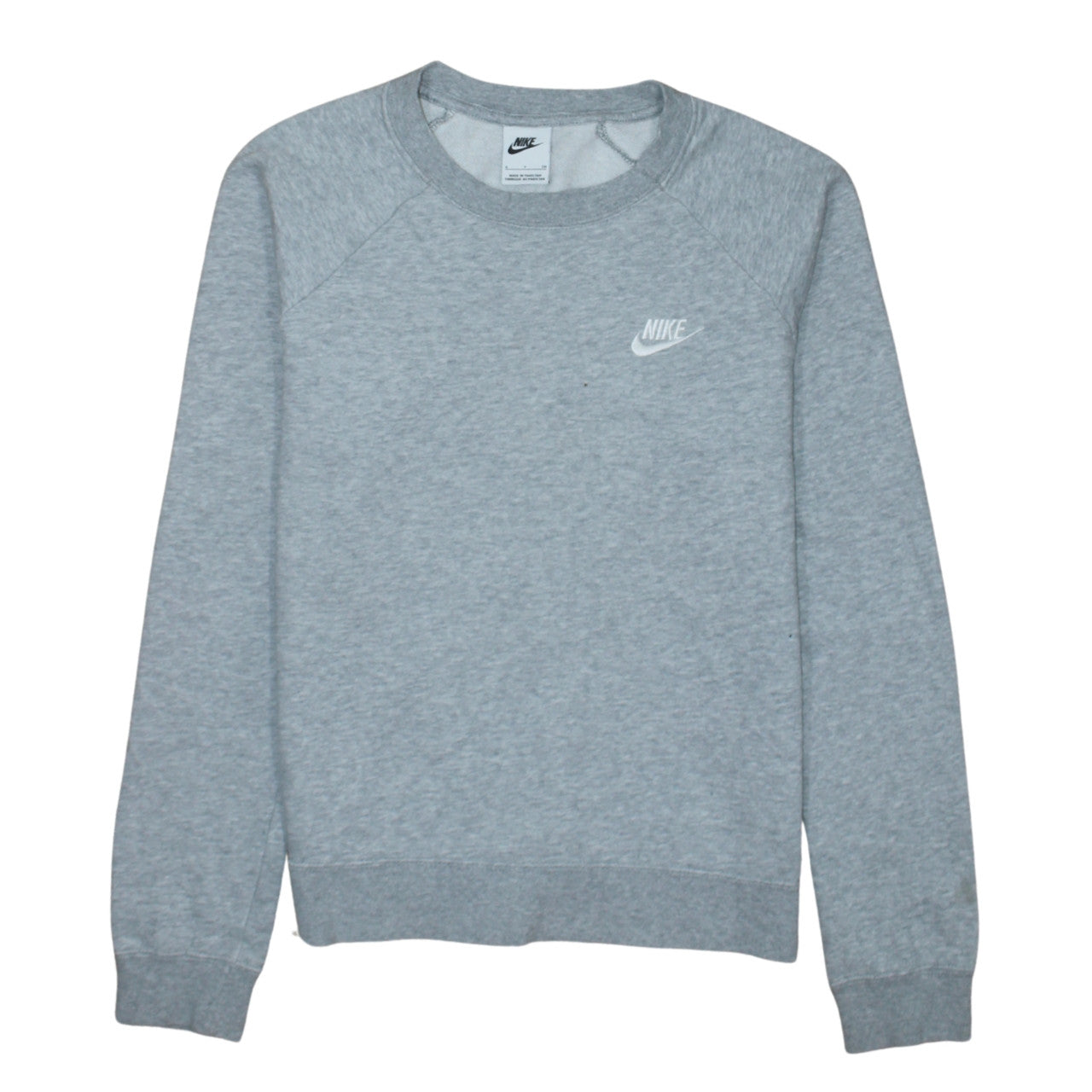 Nike Men's Grey Crew Neck Pullover Sweatshirt Size S