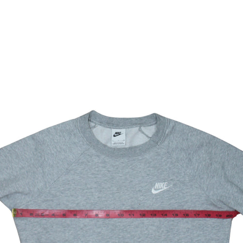 Nike Men's Grey Crew Neck Pullover Sweatshirt Size S