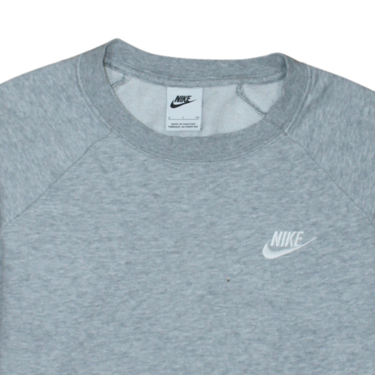 Nike Men's Grey Crew Neck Pullover Sweatshirt Size S