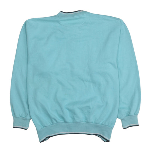 Reebok Women's Blue Logo Pullover Sweatshirt L Retro 90s Sportswear