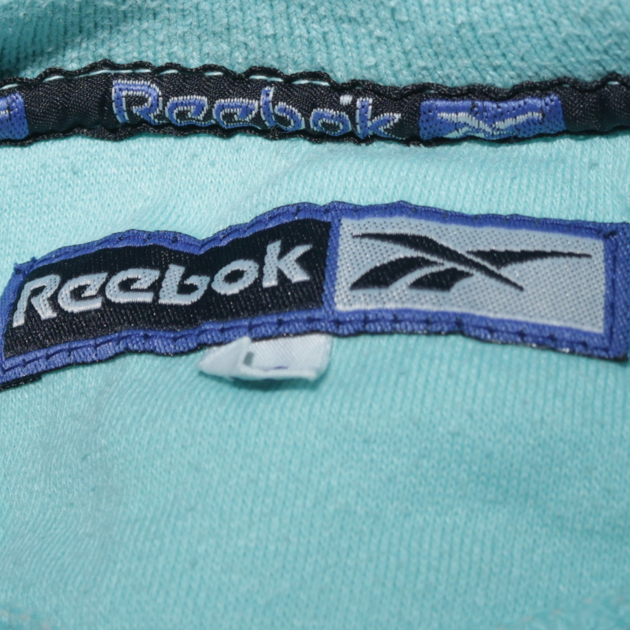 Reebok Women's Blue Logo Pullover Sweatshirt L Retro 90s Sportswear