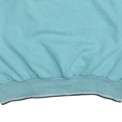 Reebok Women's Blue Logo Pullover Sweatshirt L Retro 90s Sportswear