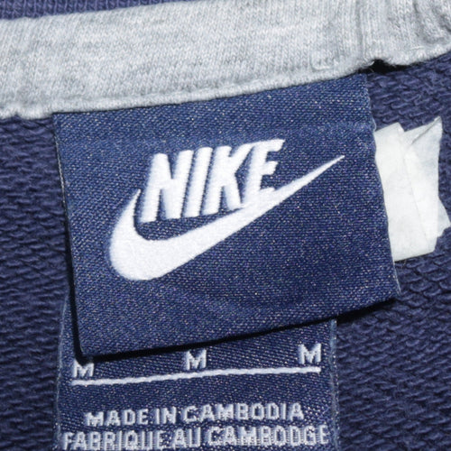 Nike Men's Blue Camouflage Sleeve Crew Neck Cotton Sweatshirt M