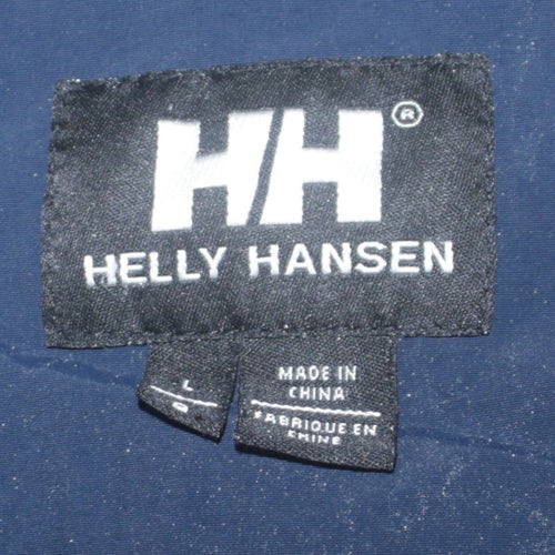 Helly Hansen Men's Blue Nylon Bomber Jacket L Windproof Full Zip