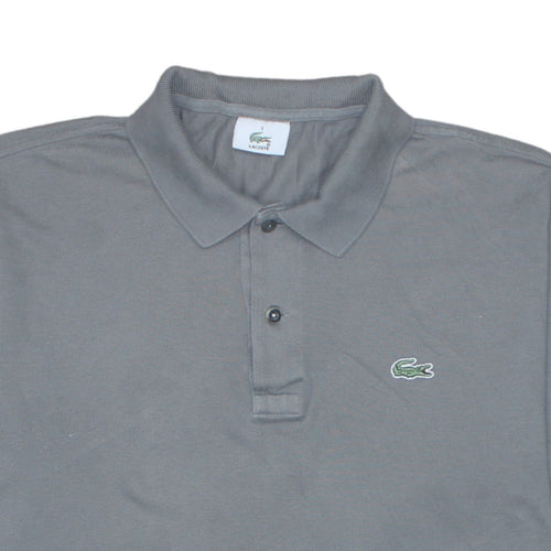 Lacoste Men's Grey Long Sleeve Cotton Polo Shirt Size L