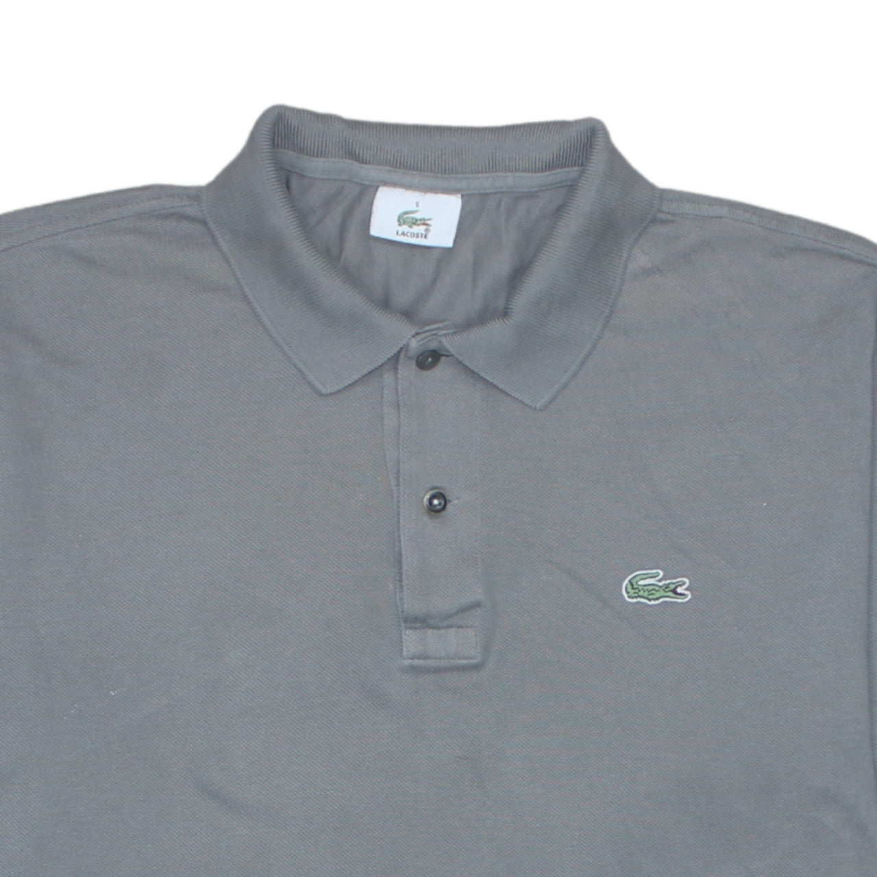 Lacoste Men's Grey Long Sleeve Cotton Polo Shirt Size L
