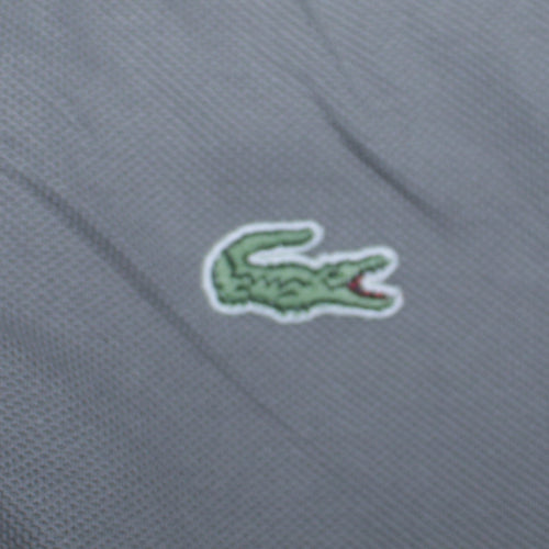 Lacoste Men's Grey Long Sleeve Cotton Polo Shirt Size L