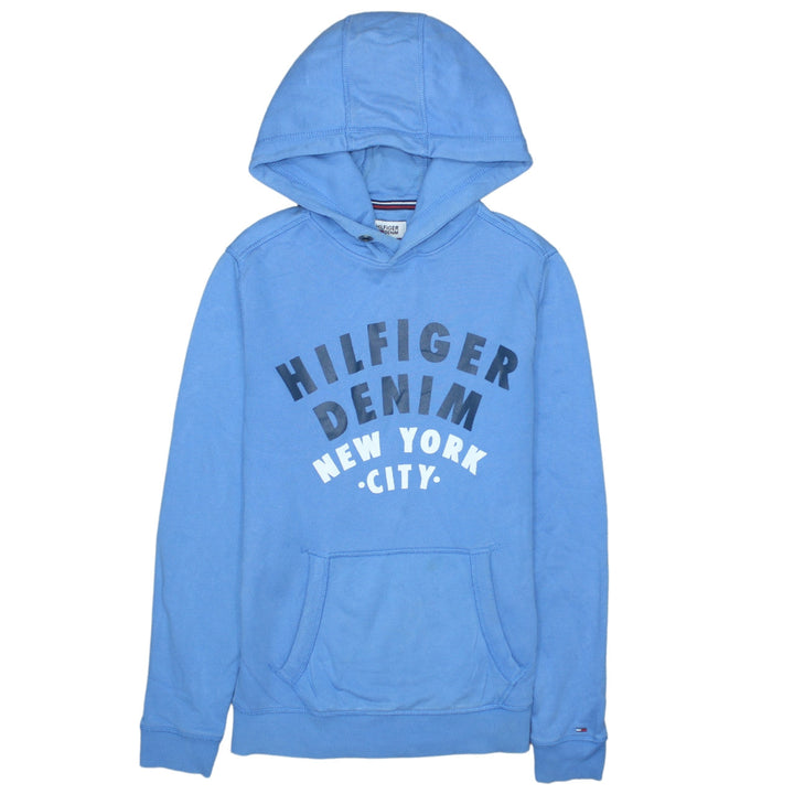 Tommy Hilfiger Men's Blue Pullover Hoodie Size S Graphic Print