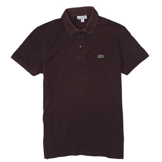 Lacoste Men's Brown Slim Fit Cotton Polo Shirt Size L