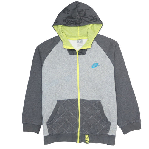 Nike Boys Grey Full Zip Hoodie XL 13-15 Years Sportswear Style