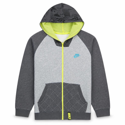 Nike Boys Grey Full Zip Hoodie XL 13-15 Years Sportswear Style