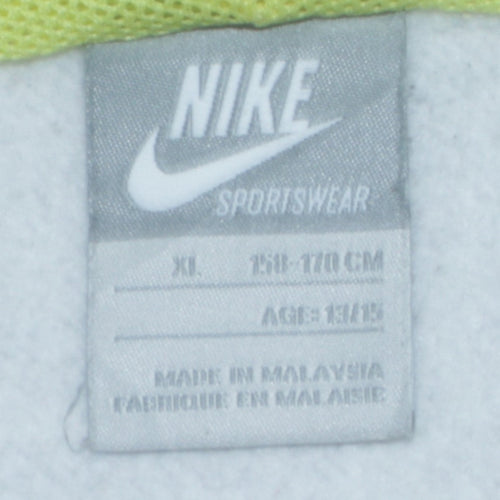 Nike Boys Grey Full Zip Hoodie XL 13-15 Years Sportswear Style