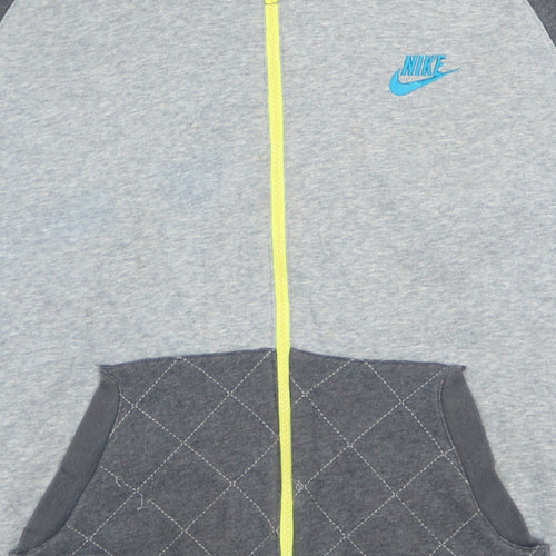 Nike Boys Grey Full Zip Hoodie XL 13-15 Years Sportswear Style