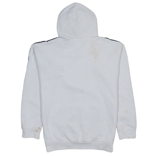 FILA Women White Pullover Hoodie Logo Tape S/10 Casual Long Sleeve