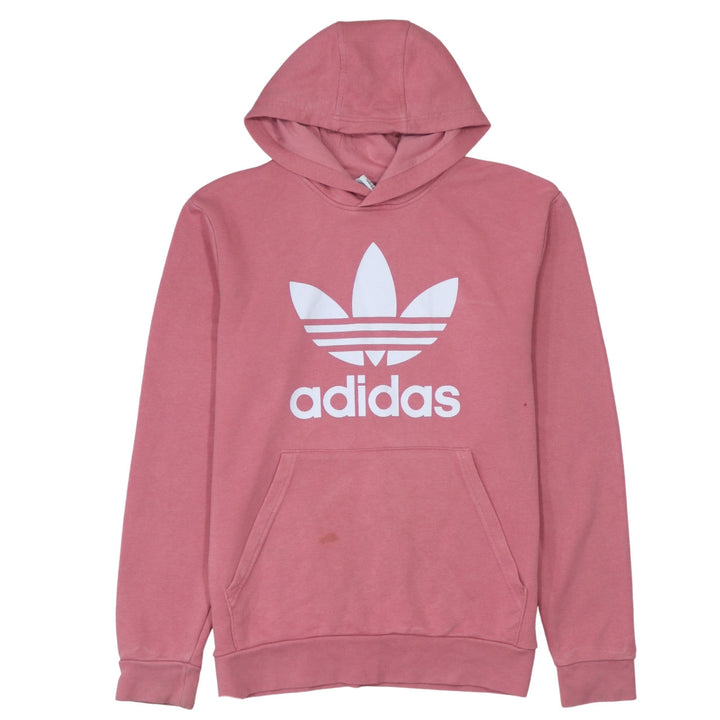 Adidas Girls Pink Hooded Pullover Sweatshirt XL 15-16 Years Cotton Blend