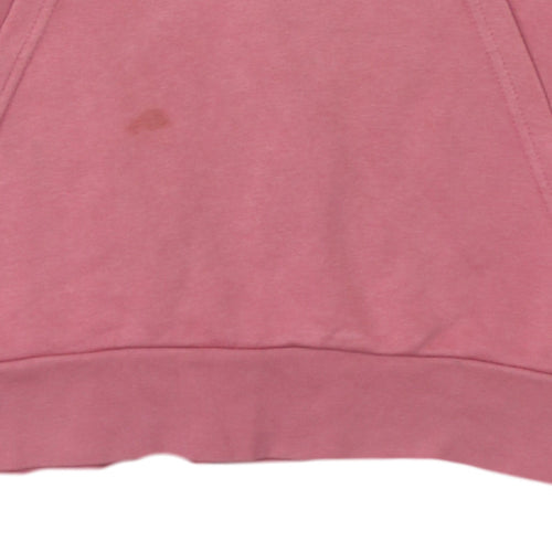 Adidas Girls Pink Hooded Pullover Sweatshirt XL 15-16 Years Cotton Blend