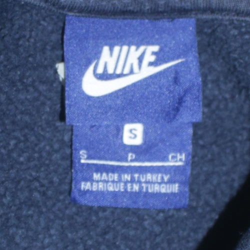Nike Men's Blue Pullover Hoodie S Camouflage Graphic Logo Fleece
